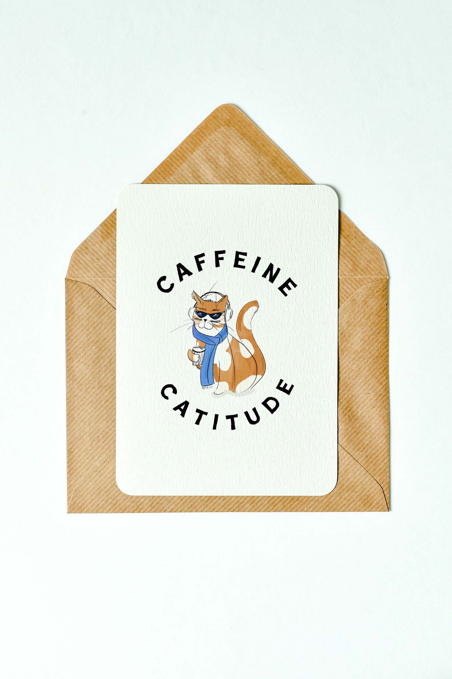 Caffeine Cat postcard